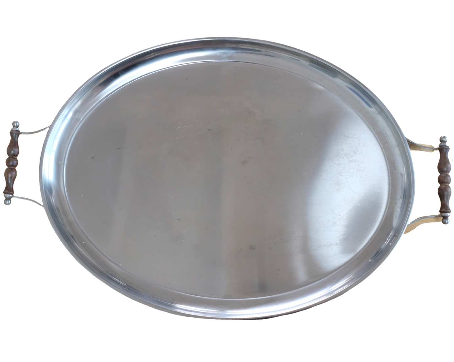 Vintage Silver Serving Tray with Handles