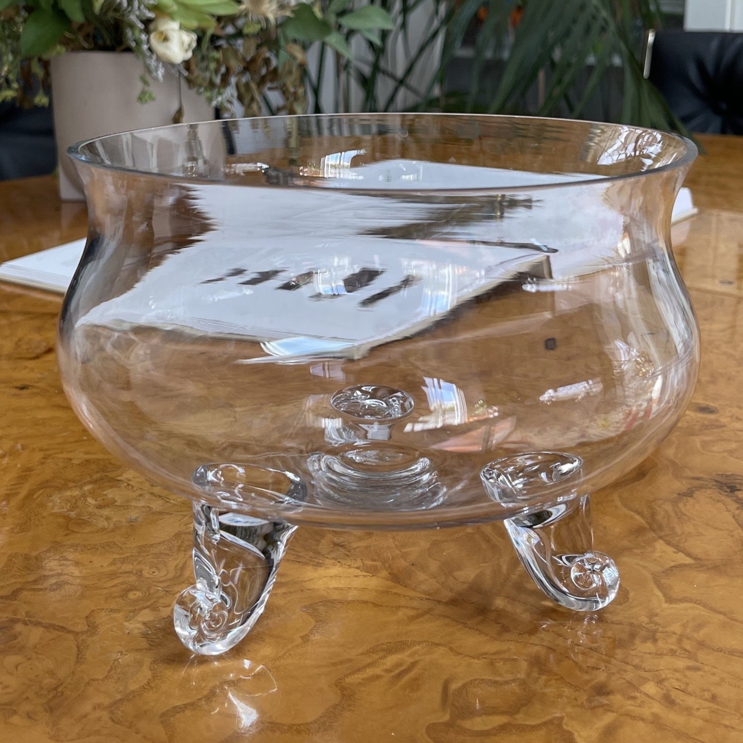 Vintage Footed Glass Bowl