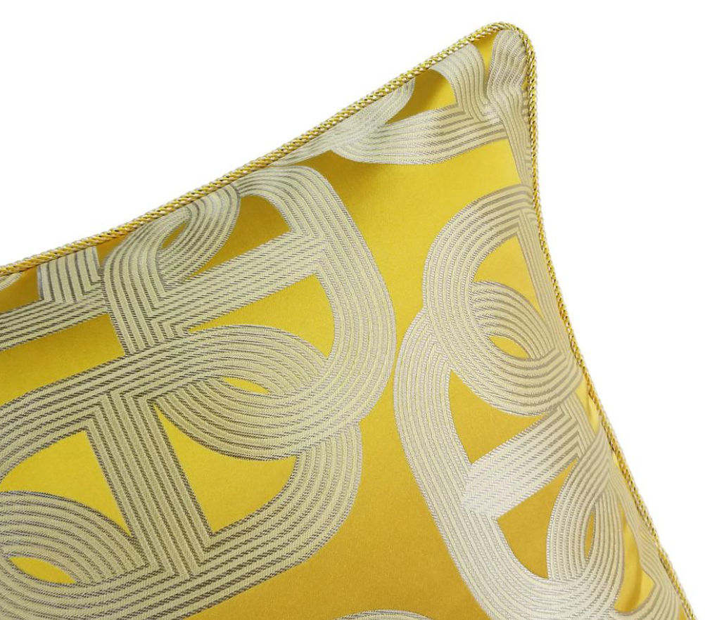 SJK Custom Yellow Loop Lumbar Pillow