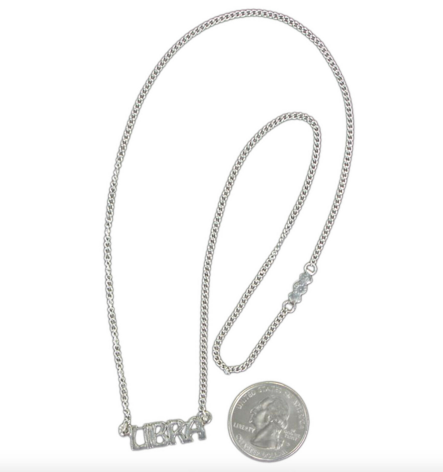 Vintage Silver LIBRA Necklace